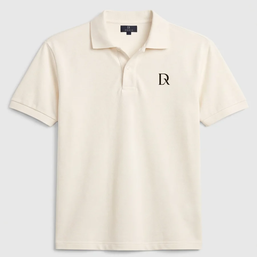 Classic Polo - Cream, photographed flat, front