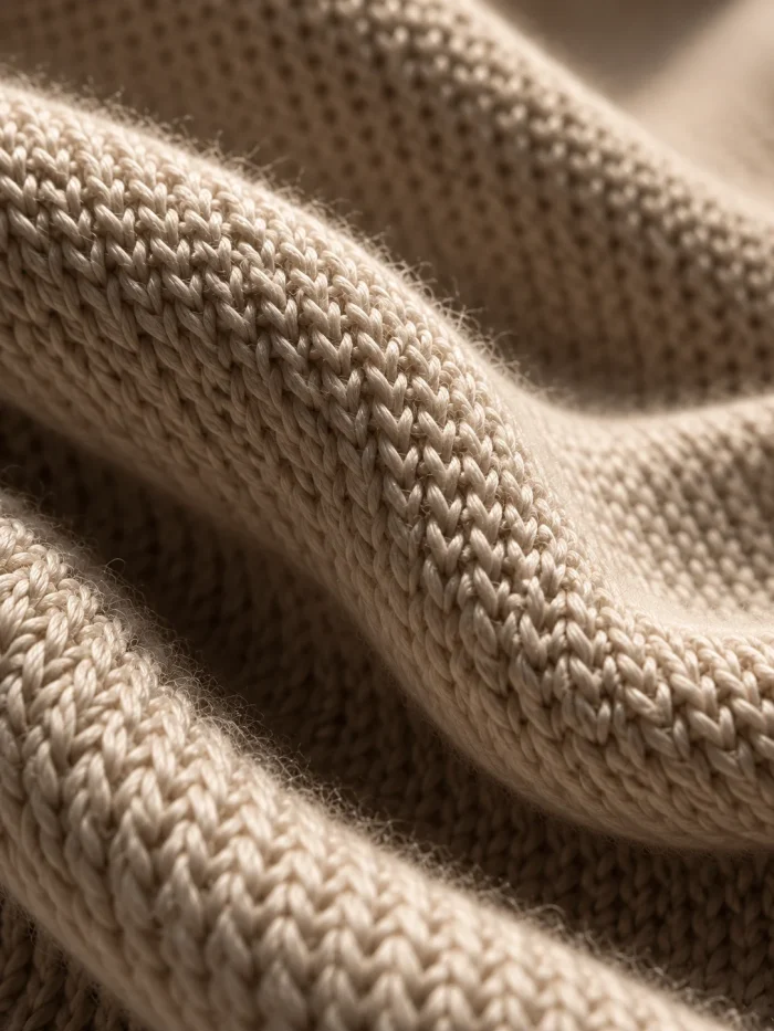 A macro view of the DORIC signature knit stitch